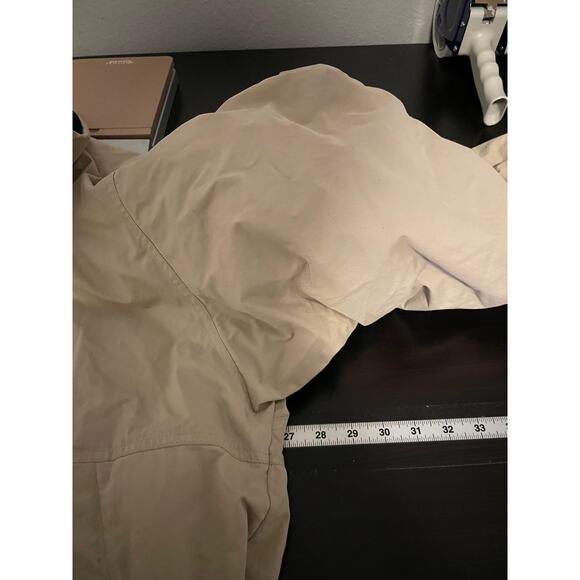 Eddie Bauer Jacket Mens XL Tall Beige Goose Down Puffer Winter Coat Outdoor READ - Picture 10 of 12